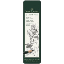 Lápices De Grafito 119063 Castell 9000 Faber Castell Design Set Con 6 Piezas