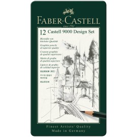 Lápices De Grafito 119064 Castell 9000 Faber Castell Design Set Con 12 Piezas