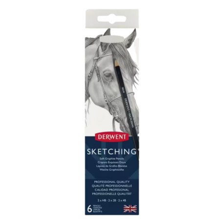 Lápices De Grafito Blando Sketching 0700836 Derwent Set Con 6 Piezas