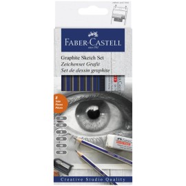 Lápices De Grafito Faber Castell Sketch 114000 Set 8 Piezas