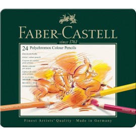 Lápiz de color Faber Castell Polychromos, estuche con 24