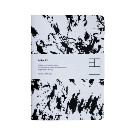 Libreta Laika A5 Neo Grunge Engrapada 100 Hojas Bond Hueso
