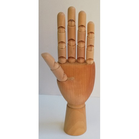 Maniquí Mano Izquierda Grande Madera Articulada Para Dibujo