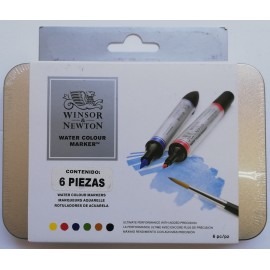 Marcadores Acuarelables Winsor & Newton Estuche Con 6 Piezas
