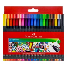 Marcadores Base Agua De Punta Fina 451420 Faber Castell Set 20 Piezas
