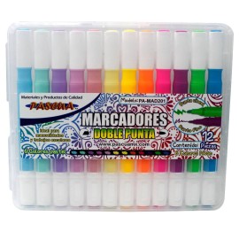 MARCADORES DOBLE PUNTA C/12PZS PASCUA