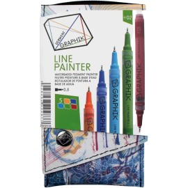 Marcadores Graphik Line Painter 2302231 Derwent Set Con 6 Piezas