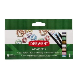 Marcadores Metálicos 98212 Derwent Academy Caja Con 8 Piezas