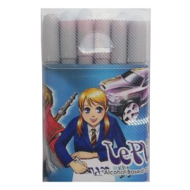 Marcadores Permanente LePlume 3000-24E Marvy Uchida Set 24 Piezas