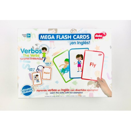 Mega Flash Cards Verbos En Ingles Diako BU-F1805